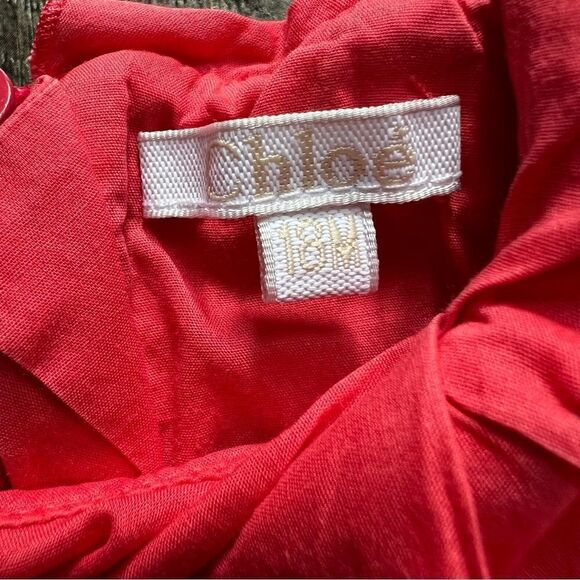 Chloe Long-Sleeve Ruffle-Trim Shift Dress Red Pink Holiday Special Occassion 18 - Picture 3 of 8